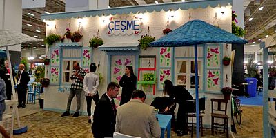 Çeşme Belediyesi, turizm fuarında, Çeşme'ye özgü ürünler ile turizm projelerini tanıttı