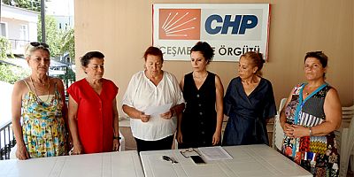 Çeşme CHP Kadın Kolları'ndan eş zamanlı açıklama