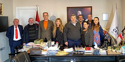 Çeşme Emekli-Sen'den Başkan Oran'a nezaket ziyareti