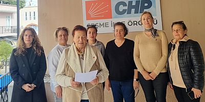 CHP Çeşme Kadın Kolları'ndan eş zamanlı basın açıklaması